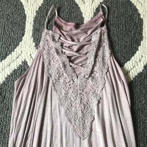 American Eagle Soft & Sexy lace v-neck tank top